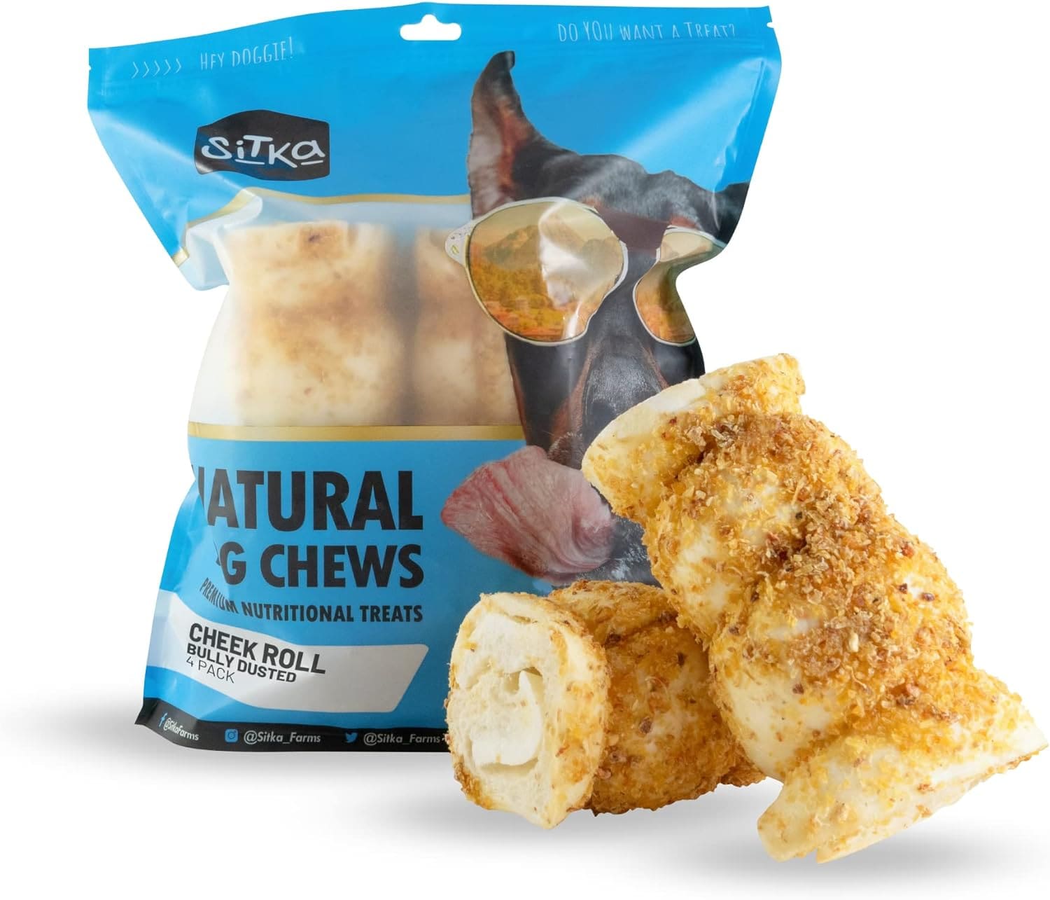 Bully Dusted Cheek Roll Chews